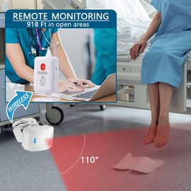 Alarma de salida recargable para puerta y cama para pacientes de demencia mayores, alarma inalámbrica con sensor de movimiento para monitoreo de ancianos, alarmas de cama y prevención de caídas para pacientes con demencia con 5 tipos de recordatorios