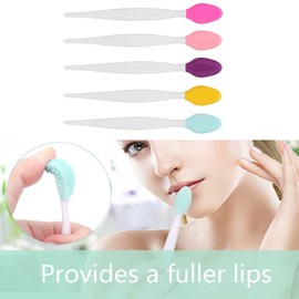 Cepillo Exfoliante de Silicona para Labios, 5 Cepillos para Nariz Y Labios Y 2 Almohadillas para Cepillo de Limpieza Facial, Limpiador de Poros Faciales de Silicona, Juego de Cepillo Exfoliante para L