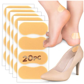 HALUTO Foot Cushion - Heel Pad Set of 20 - Anti - Blisters Plasters - Heel Cushion - Pressure Points Plasters Feet - Pressure Protection Plasters - Protection for Foot and Hand