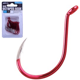 BKK Octopus Beak Hooks Red Bulk Pack Qty 25 4/0
