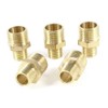 5 Pcs 1/4"PT to 1/8"PT Male Thread Brass Straight Pipe