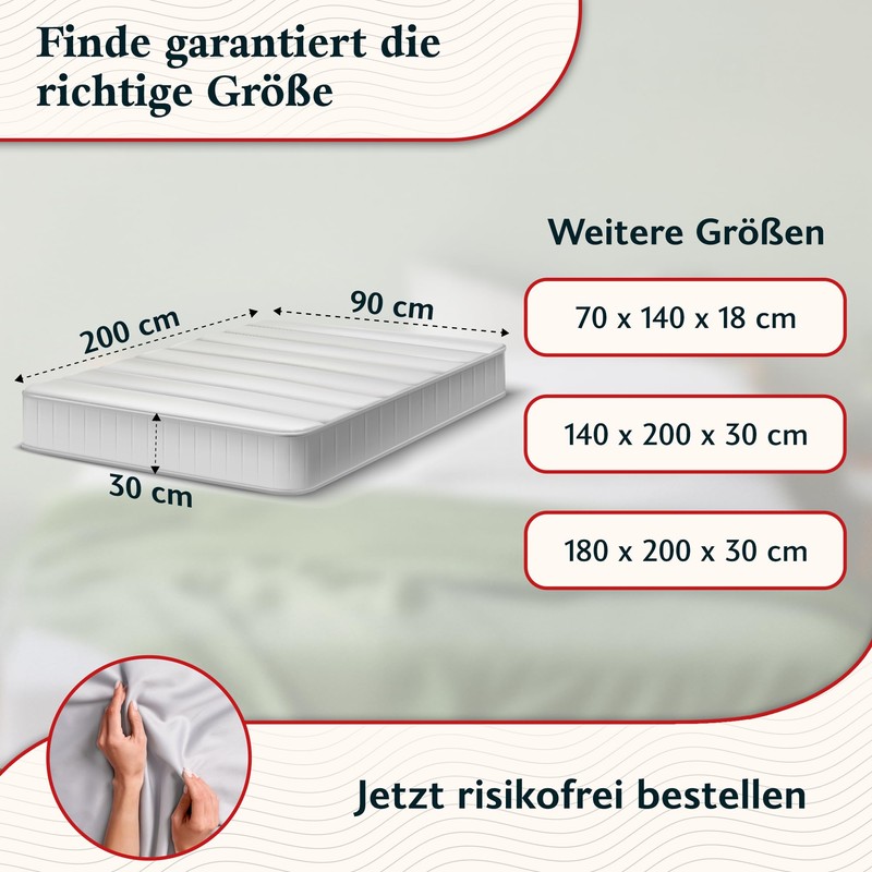 DarBene Fitted Sheet 90 x 200 cm Premium, 100% Premium