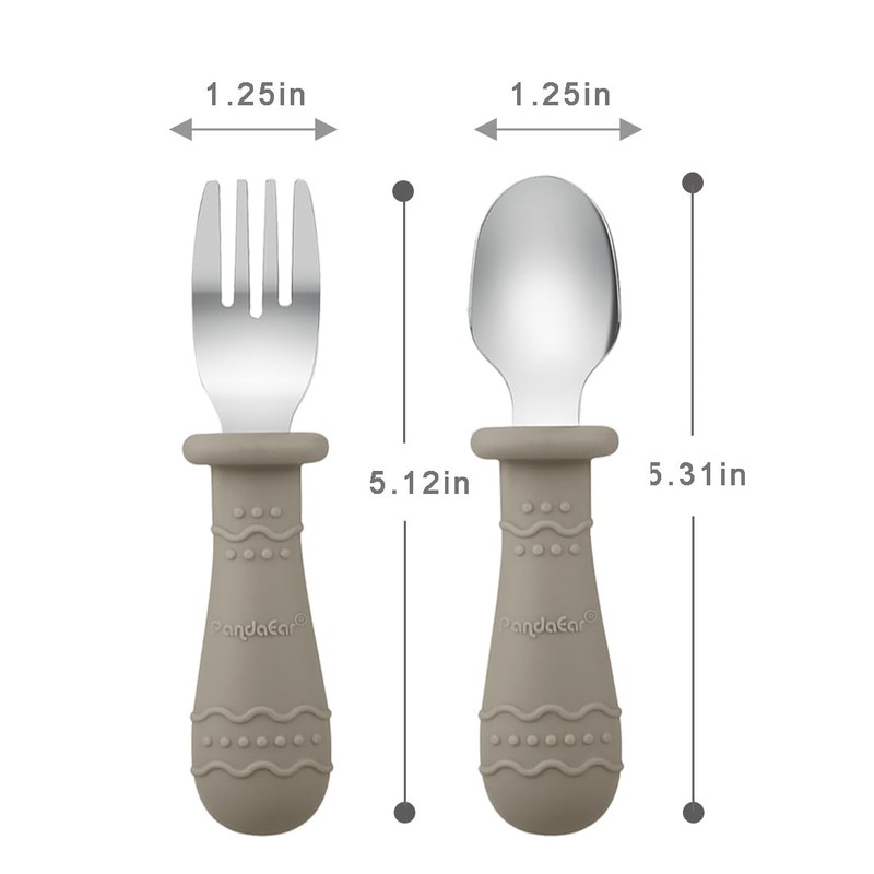 PandaEar Silicone Baby Feeding Set| 2 Pack Silicone Divided Suction