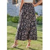 BTFBM Women 2023 Summer Spring Boho Long Skirts Dress Floral