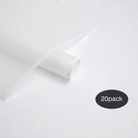 HYSSINOWRAP 20 sheet .flower wrapping paper. Flower packaging bouquet wrapping paper.KoreanFlorist Supplies, 22.8 * 22.8 inches(WHITE)