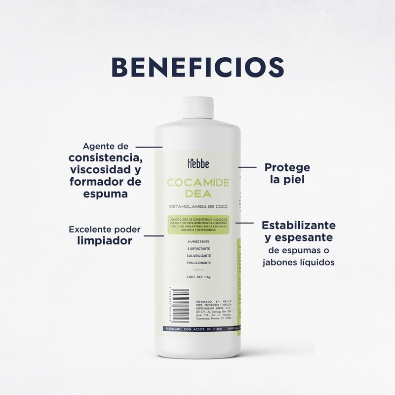 Hebbe - Dietanolamida de Ácidos Grasos de Coco, Emulsionante y