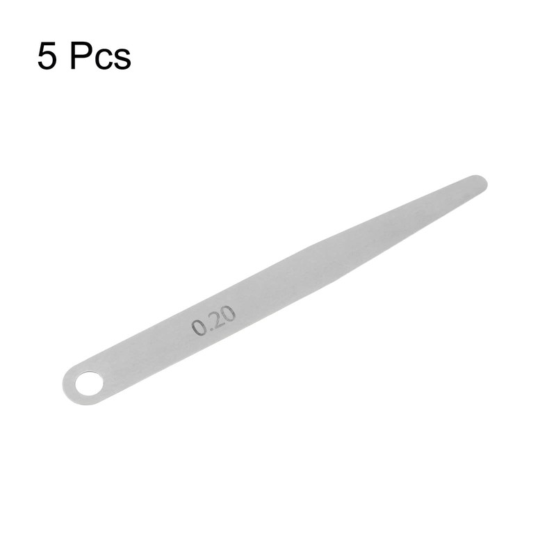 sourcing map 5pcs Feeler Gauge 0.2mm Thickness Gauge 65MN Steel