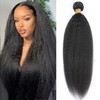 Kinky Straight Bundles Human Hair 20 Inch Yaki Straight Bundles
