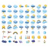 Seasonstorm Cute Weather Logo Icon Precut Waterproof Decoration Album Planner