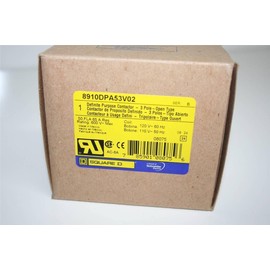 SCHNEIDER ELECTRIC 8910DPA53V02 Contactor 600-Vac 50-Amp Dpa Plus Options Electrical Box, Black