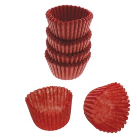 CybrTrayd No.4 Glassine Paper Approximately 100 Pieces – 1” Base, 3/4” Wall Candy Cups, Red