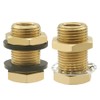 Hooshing 2PCS Brass Bulkhead Fittings 3/8” NPT Female Coupling and