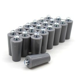 DOJA Barcelona Roller shutter stopper, pack of 20, blind stopper, grey, length 40 mm, PVC, roller blind replacement parts, blind accessories, blind stopper, stop for roller shutters