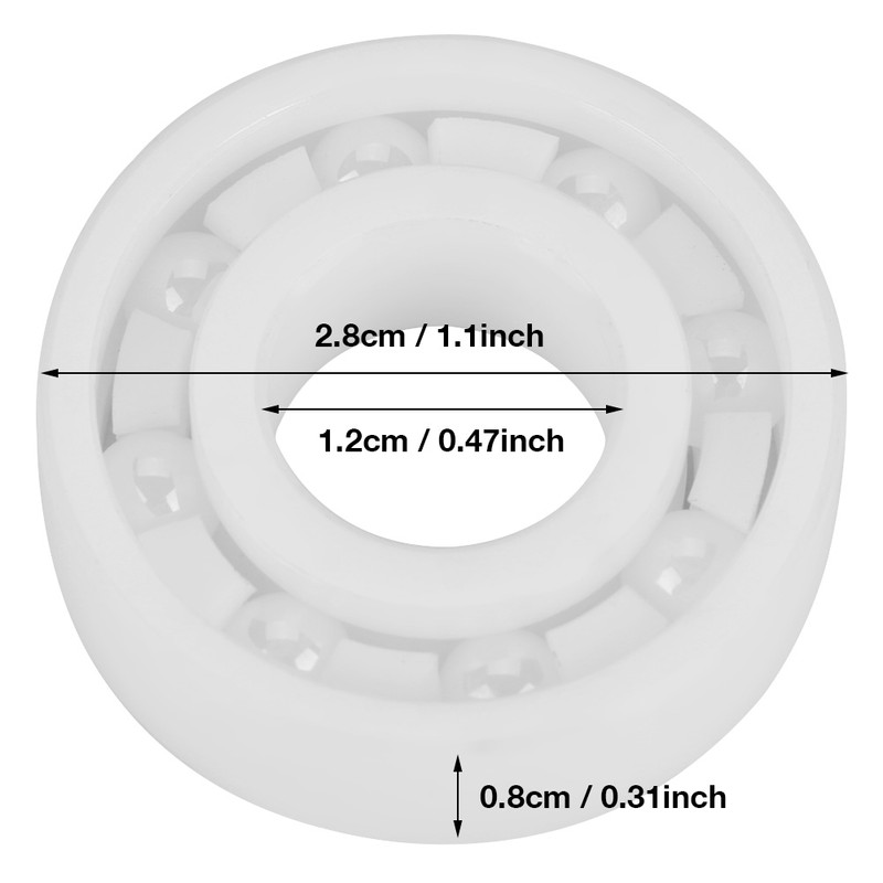 6001 High Precision Full Ceramic ZrO2 Ball Bearing 12x28x8mm