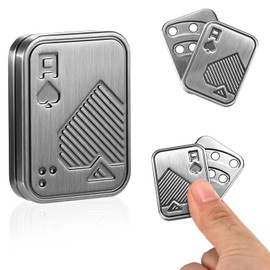 Metal Poker Fidget Slider for Adults, Portable Stress Relief Toy, Magnetic Haptic Blocks, EDC Fidget Toys ADHD Autism Sensory Toy Anxiety Stress Relief Toy for Boyfriend Father