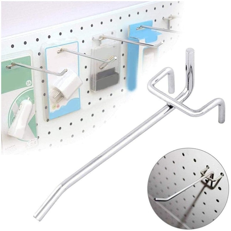 ZHjuju Pegboard Hooks,50PCS 10 cm & 5 cm Length Metal