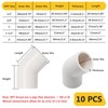 10pcs 3/4" 45 Degree PVC Elbow Pipe Fitting Connector (Socket