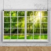 Renaiss 5x3ft Sunshine Forest Window Backdrop for Photoshoot Portrait Green