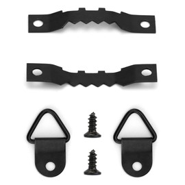 QWORK® 251 Pcs Picture Hanging Kit, 50 x Sawtooth Picture Hanger and 50 x D Ring Picture Hanger with 150 Screws and 1 x Screwdriver for Picture Photo Frame Hanging (Black)