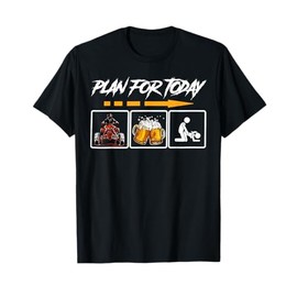 Funny Plan For Today ATV And Beer ATV Squad 4 Wheeler T-Shirt