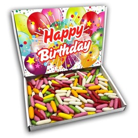 Liquorice Comfits Gift Box Hamper Birthday Present (BIRTHDAY MULTI COLOURED)
