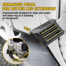 unionlux Foot Pegs Doors Off Fit for Jeep Wrangler Accessories JK JL&Gladiator Accessories JT 2007-2025, Super Anti-Slip Raised Texture 120° Door Hinge Foot Pegs Fit for Jeep