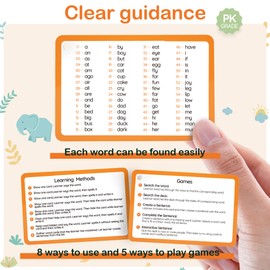 WJPC 58 Cards, 116PCS High Frequency Sight Words Flash Cards for (Pre-K, Pre-Kindergarten, Kindergarten, 3,4,5, Years Ages Kids Boys Girls Toddler Flash Cards for 2-4 Years.