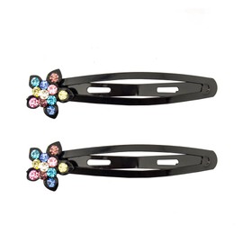 Hand® Beautiful Shiny Crystal Assorted Designs And Colours Diamante Crystal Hair Clips For All Ages – Pack of 3 Pairs, Design 4