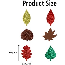 WUERKIYA Autumn Crafts, Leaf Stickers Felt Leaf Fall Stickers Autumn Decorations Maple Leaf Decals Autumn Crafts Decorations for Kids Thanksgiving Party Craft Ornaments Schools, Groups