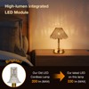 Folux Mini Cordless Boho Rattan Table lamp, 5200-mAh Rechargeable Battery,