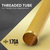 Highcraft 1-1/4” x 6” Threaded Tube 17-Gauge Brass Tube for