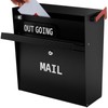 Metateel Wall Mounted Locking Mailbox with Outgoing Mail Slot, Secure