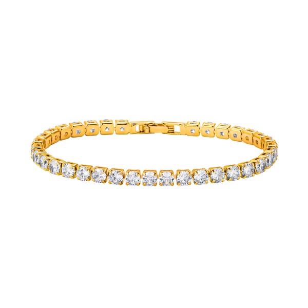 JJDreams 4 MM Elegant Silver Plated Tennis Bracelet with Cubic