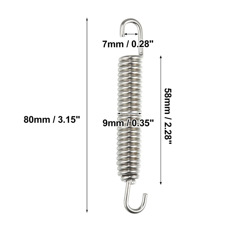 A ABSOPRO 4 Piece Exhaust Pipe Spring for Motorcycles 80