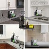 ECOMM369 Modern Minimalist Black Stainless Steel Kitchen Sink Caddy Organiser,