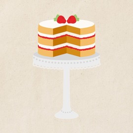 CafePress Strawberry Shortcake Dessert Tote Bag Reusable Natural Beige Canvas Shopping Bag