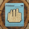 Printtoo Souvenir Home Decor Guangzhou China Engraved Wooden Fridge Magnet