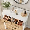 Jocoevol White Dresser 6 Drawer Dresser for Bedroom, Modern Fluted