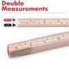 Jeemiter Wood Folding Rule, 6.5FT 2M Foldable Ruler with Inch