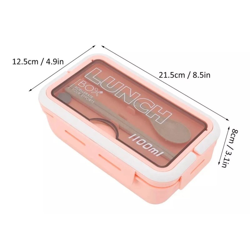 A+ Lunch Box Fiambrera Con Cubiertos