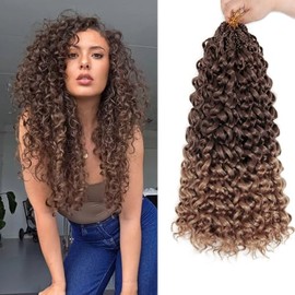 Gogo Curl Crochet Hair Short Curly Crochet Braids for Black Women Pre Looped Ocean Wave Crochet Hair Extensions Water Wave Crochet Braiding Hair 24 Inch 33/27