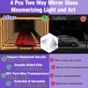 4 Pcs 12 x 12 Inch Acrylic Two Way Mirror