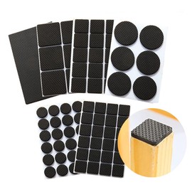 VOANZO 186PCS Rubber Sticky Pads Rubber 8 Size Furniture Pads Non Slip Furniture Pads Rubber Feet for furniture Fit for Chair Legs Tiled Carpet Hardwood Floor Protectors