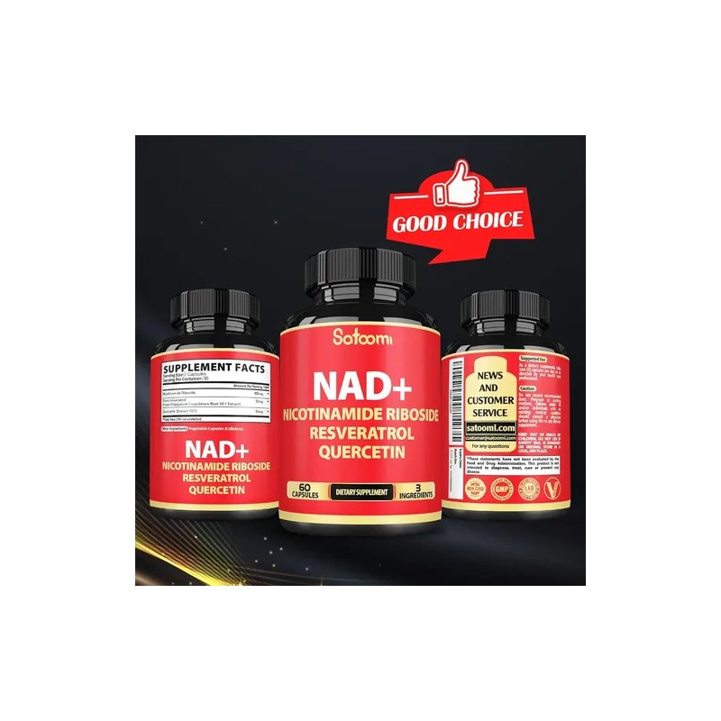 Nad Resveratrol Quercetina 60 Caps. Antienvejecimiento