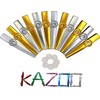Crystaljun 12Pcs Metal Gold And Silver Kazoos With 20Pcs Kazoo