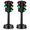 PATKAW Traffic Light Toy, 2 Pcs Round Bottom 1.7×4.3inch Mini