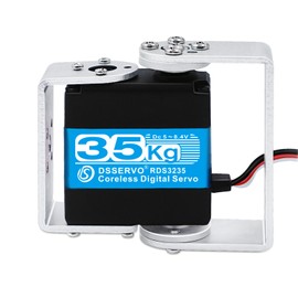 ANNIMOS 35KG Robot Servo Coreless Motor High Torque Stainless Steel Gear Digital Steering Servos with Mount Brackets