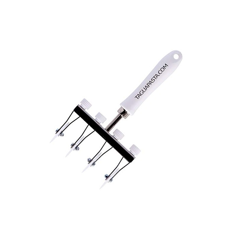 Adjustable Pasta Cutter with 4 Straight Delrin Wheels, with ABS