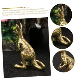 Hoement Brass Kangaroo Ornament Statue Paper Weights Decorative Vintage Brass Kangaroo Miniature Figure Miniature Figurine Miniature Animals Brass Figurine Office Small Animals