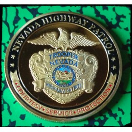 Nevada State Highway Patrol Police Department Challenge Art Coin